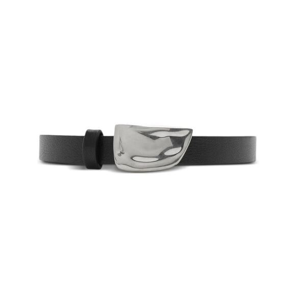Burberry ORGANIC SHIELD BELT in Black and Silver - Picture 1 of 2